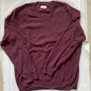 🔴burgundy v-neck sweater🔴